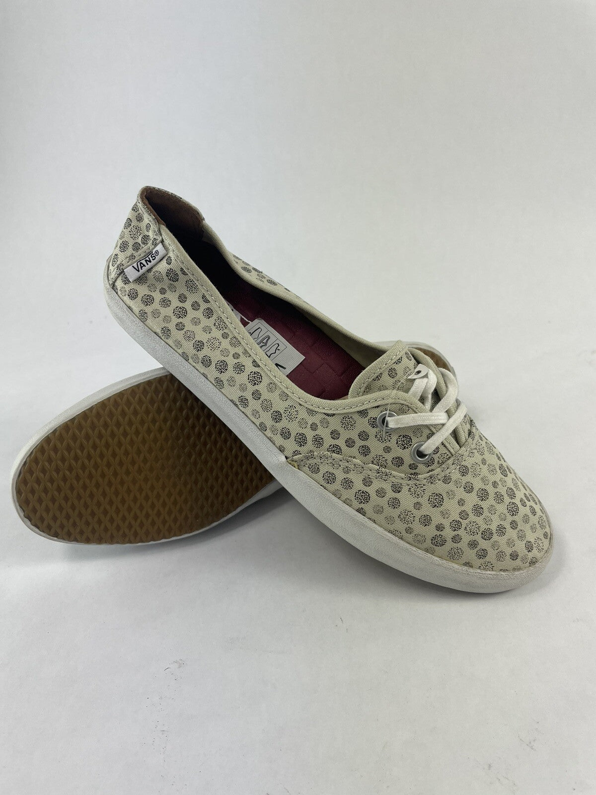 Vans Surf Sliders Womens Polka Dot Palisades Vulcan low Slip on shoes Size 5.5