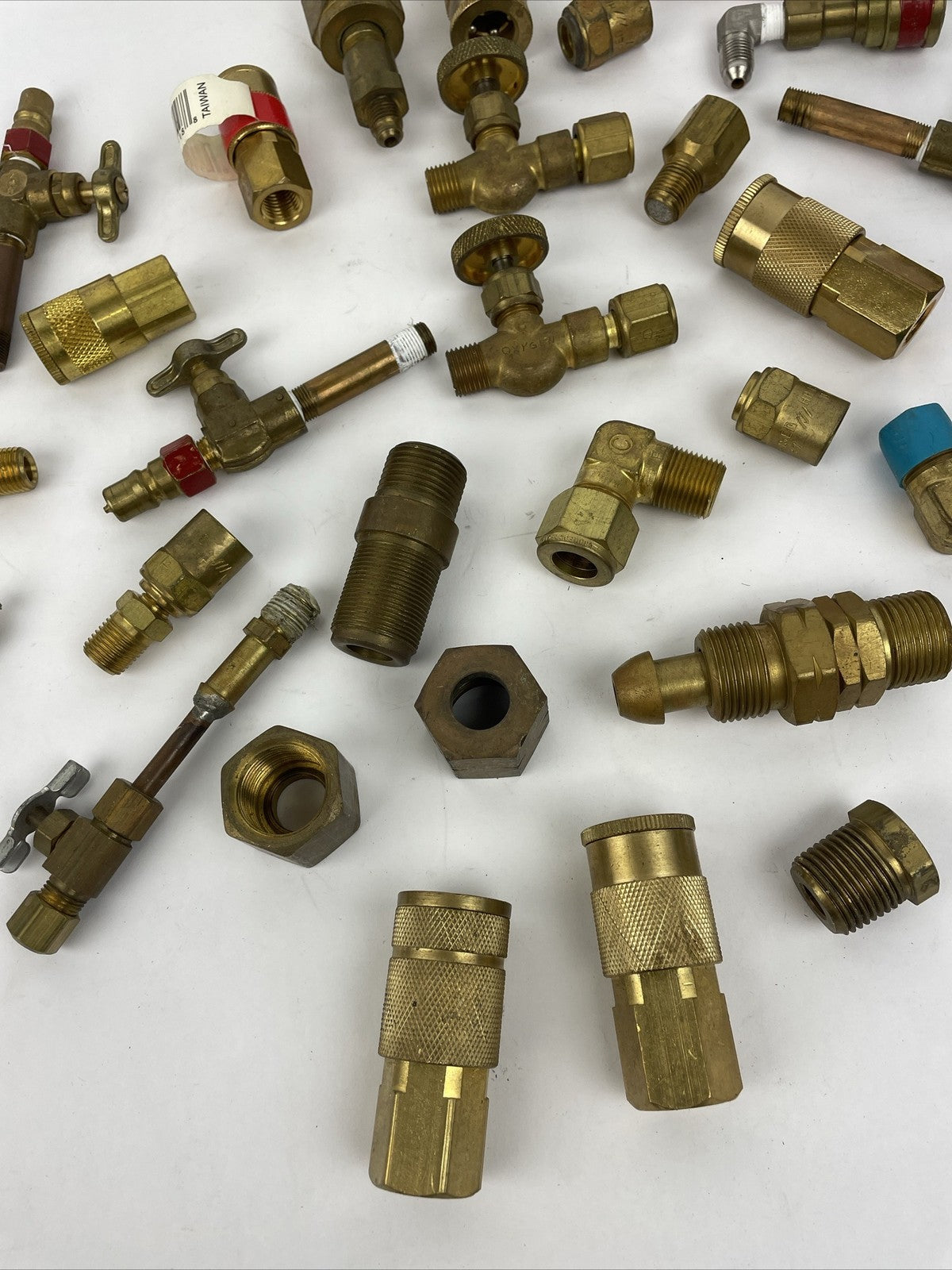 Campbell Hausfeld brass couplers ball valves connections lot steampunk