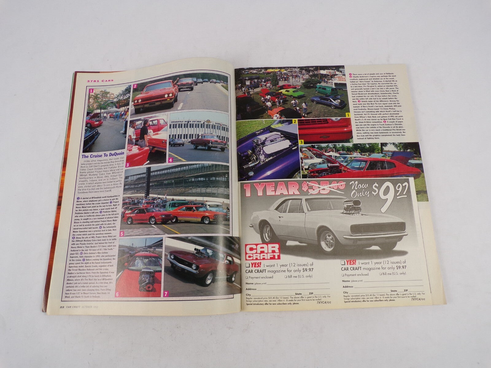 October 1993 Car Craft Giant Catalog & Bolt-On Special! Street Nats '93 New! Pro