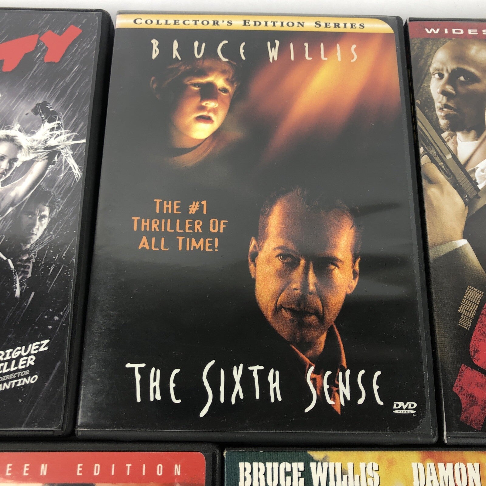 Bruce Willis DVD Movie Lot OF 5 -LUCKY#SLEVIN Sin City 16 Blocks The Sixth Sense