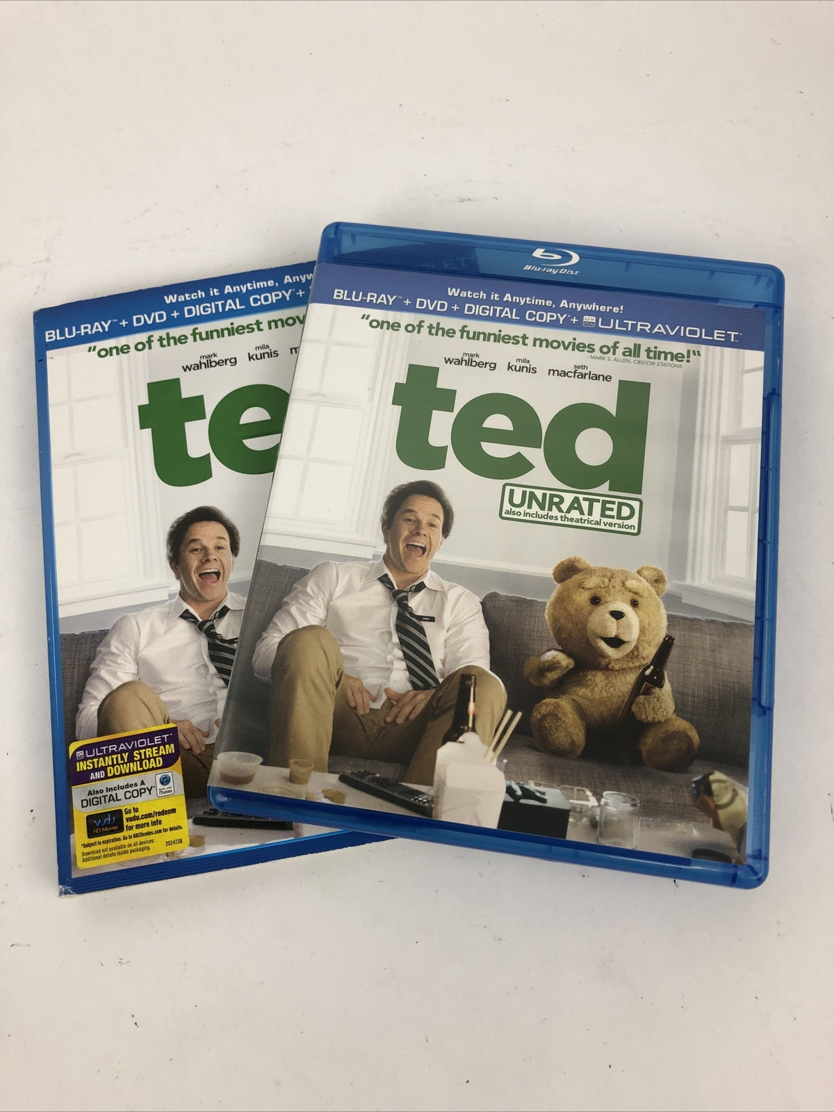 Ted (Two-Disc Combo Pack: Blu-ray + DVD + Slipcover * Mint Discs