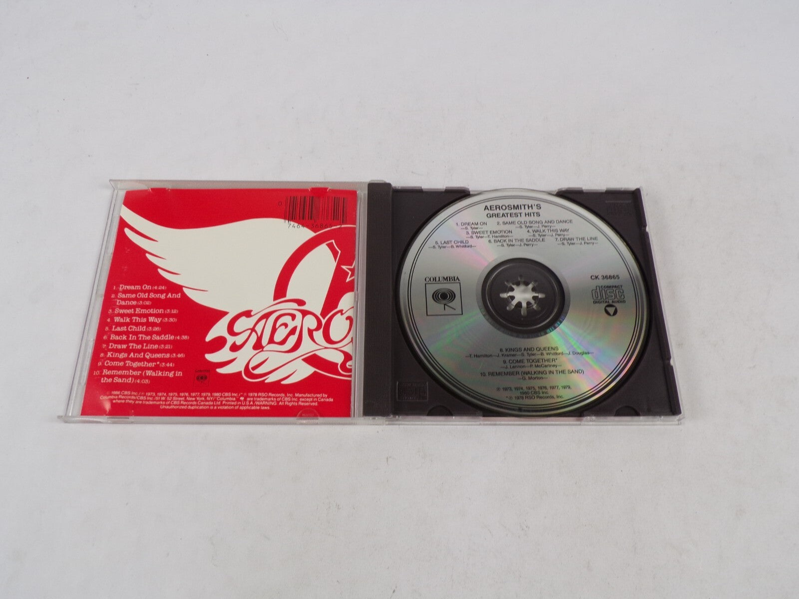 Aerosmith's Greatest Hits Dream On Same Old Song And Dance Sweet Emotion CD#53