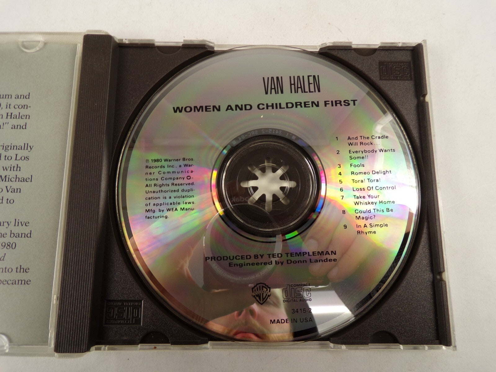 Van Halen Women And Children First And The Cradle Will Rock Fools CD#53