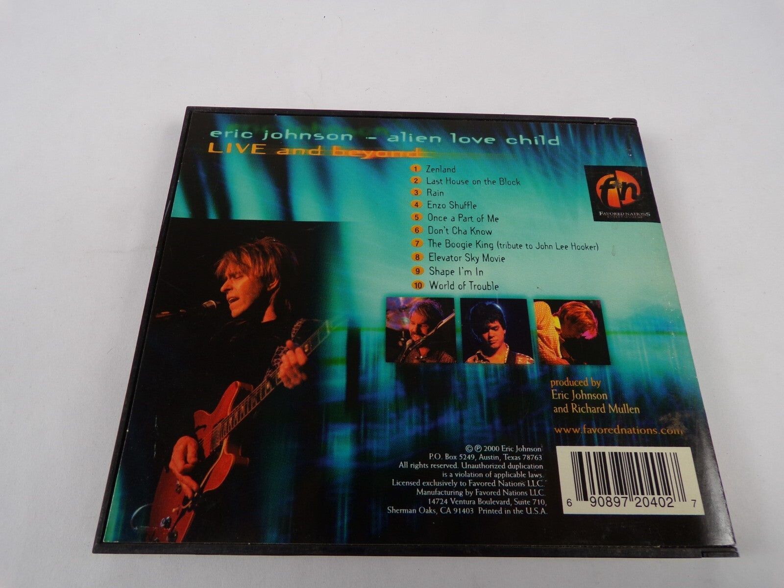Eric Johnson Alien LOve Child Live And Beyond Zenland Rain Enzo Shuffle CD#61