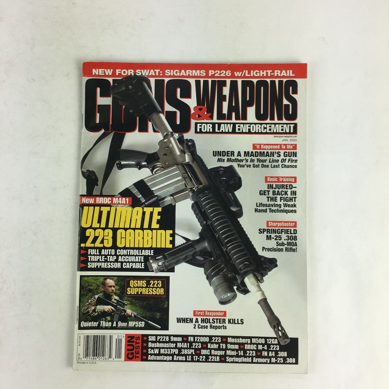 January 2003 Gun & Weapons Magazine Ultimate .223 Carbine Qsms .223 M-25 .308