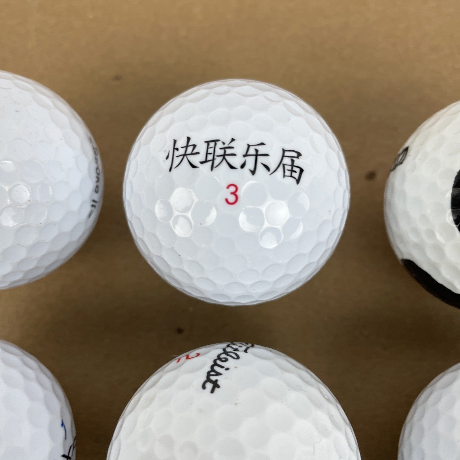 20 x Logo Golf Ball Lot Panda Bull Cali Bear Schwetty Balls FOO KING LONG Booze