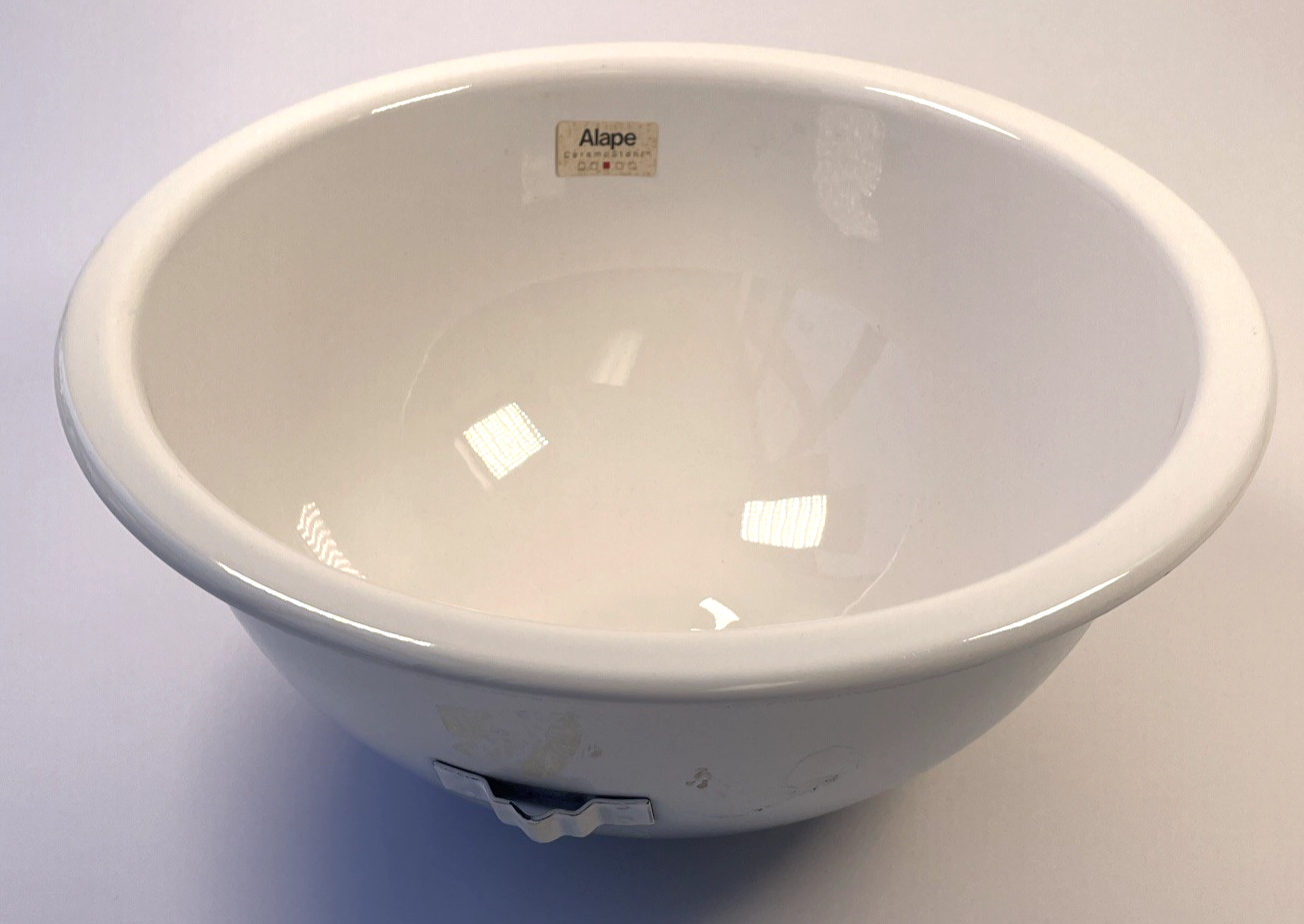 Alape CeramoStahl Designer Enameled Stainless Steel Wash Basin ID 10.25" White