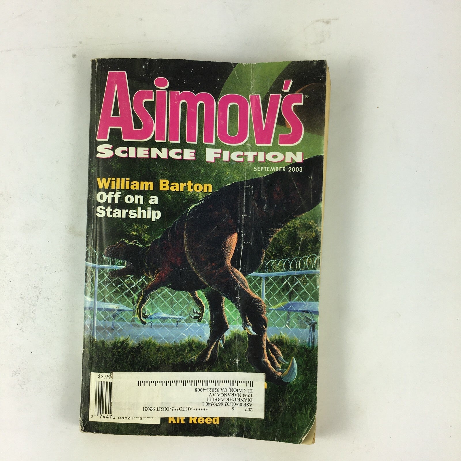 September 2003 Isaac Asimov's Science Fiction Magazine William Barton