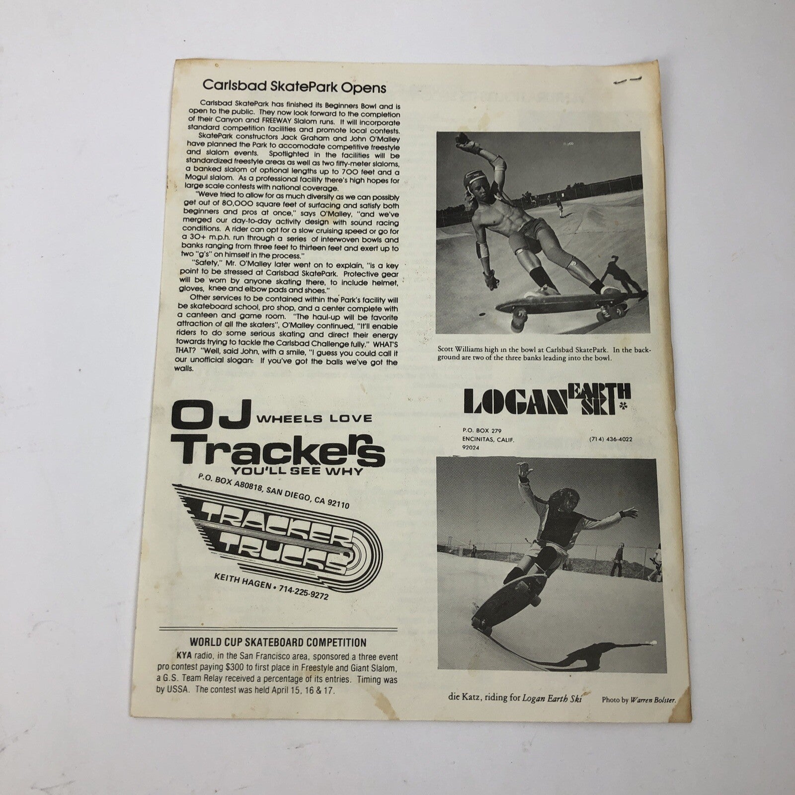 1st Edition Rare 1976 Skateboarding Media - National Skateboard Review - LOOK