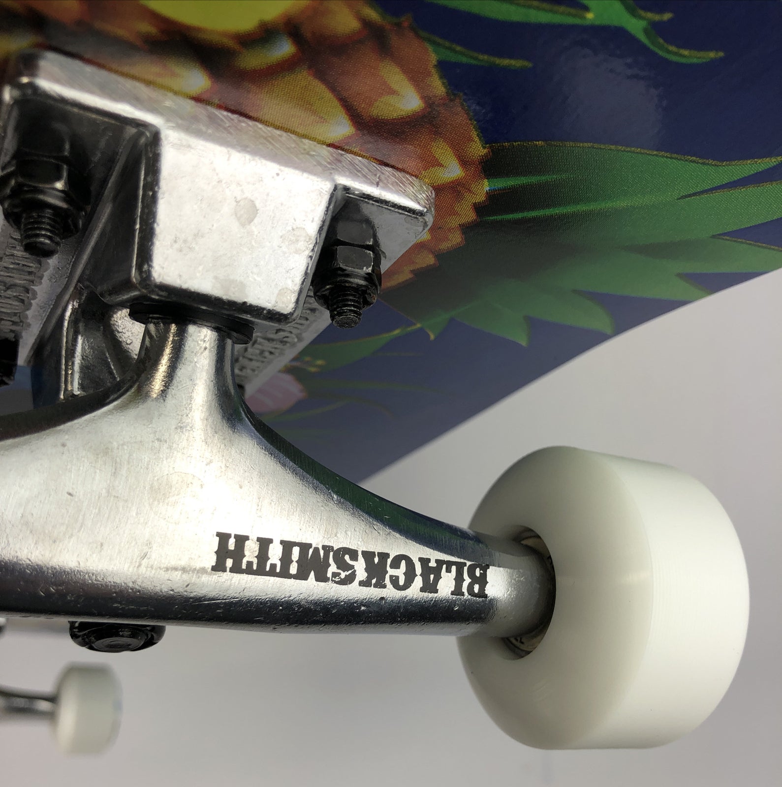 ATM Click Jungle Juice 7.75-inch complete skateboard with Black Smith trucks and 52mm wheels.