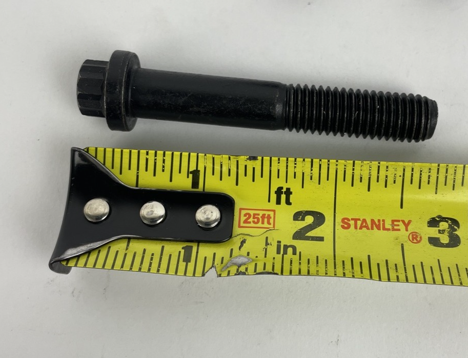 3 x 12 Point Flanged Ferry Bolt = 10.9 Steel F-C 2.75" 70mm Length w Flange Nut