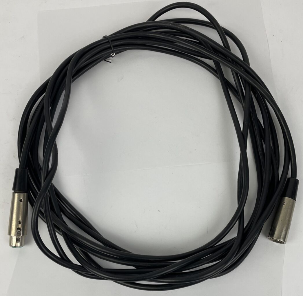 SWITCHCRAFT XLR Microphone Cable Male To Female 3-Pin Mic Audio Lead 25ft BLK