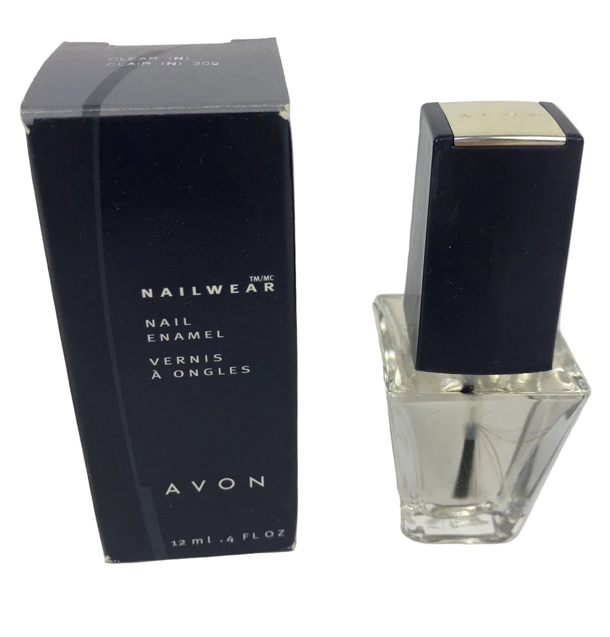 NOS Avon Nailwear Clear C1 nail enamel 0.4 oz 12ml boxed