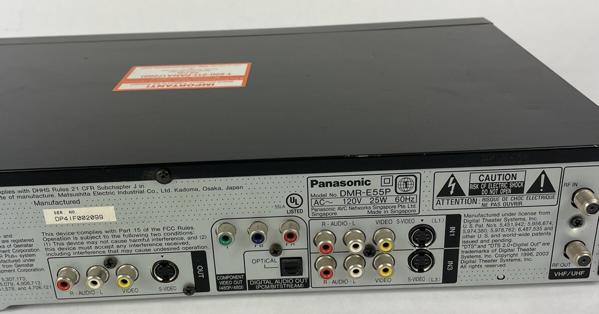 Panasonic DMR-E55 DVD Video Player Recorder DVD-RAM DVD-R Cosmetic Flaws