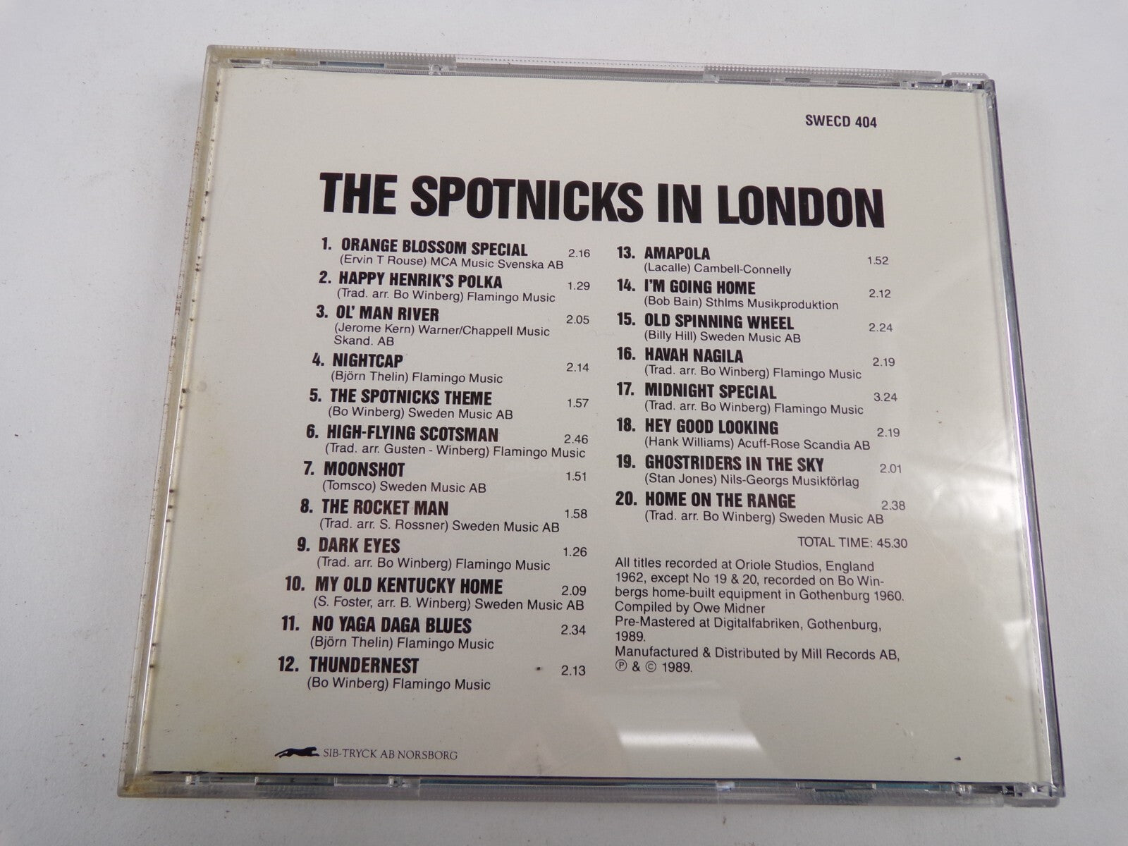 The Spotnicks In London Orange Blossom Special Nightcap Moonshot CD#1