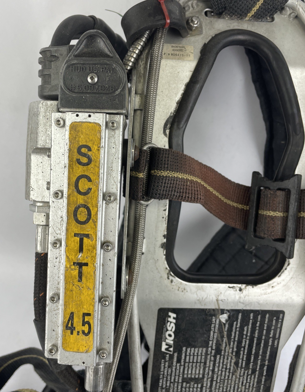 SCOTT SAFETY 4.5 4500 SCBA Air Pack Harness EZ-Flow Air Pak Plus with Sensor Q