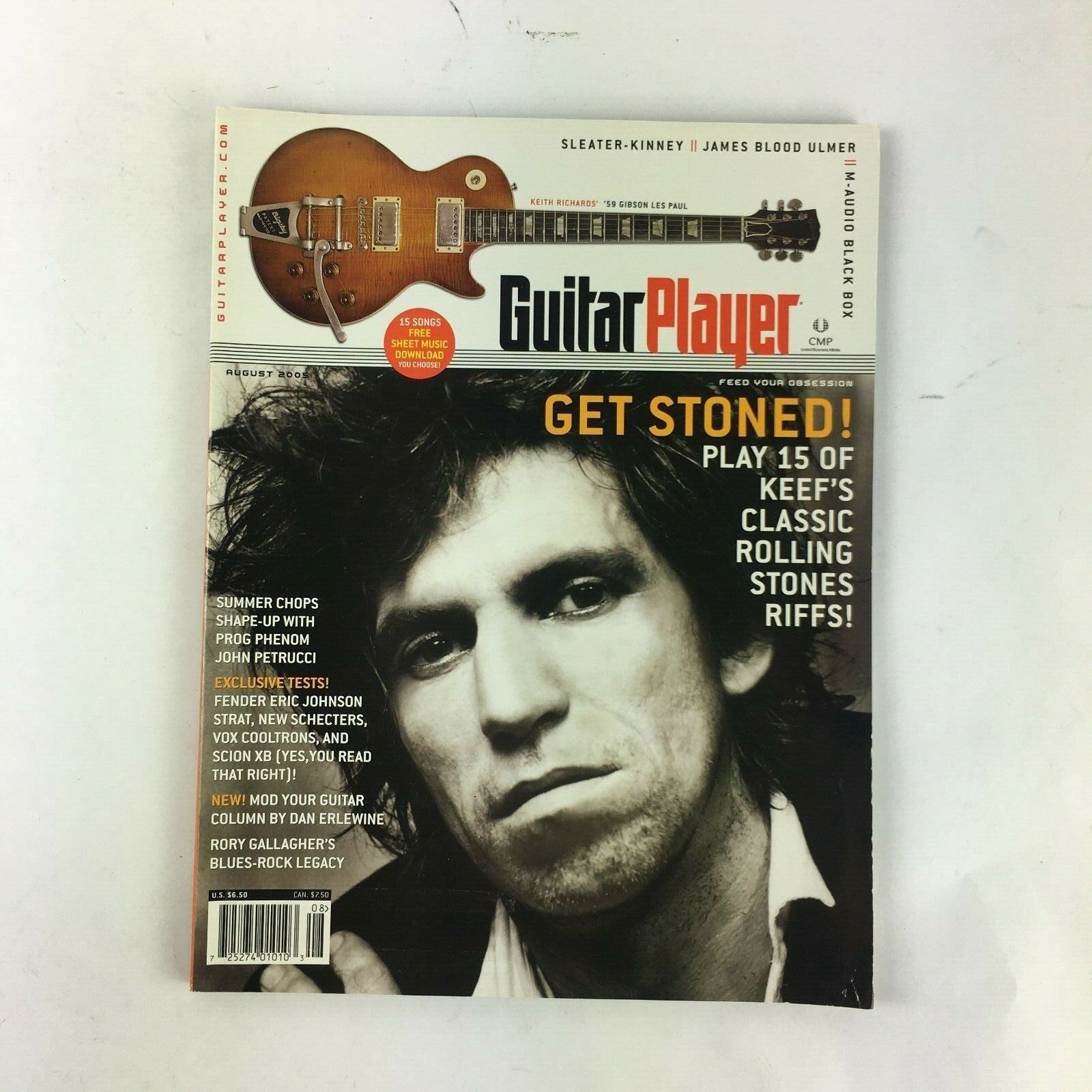 August 2005 Guitar Player Magazine Get Stoned Fender Eric Johnson Strat Kinney