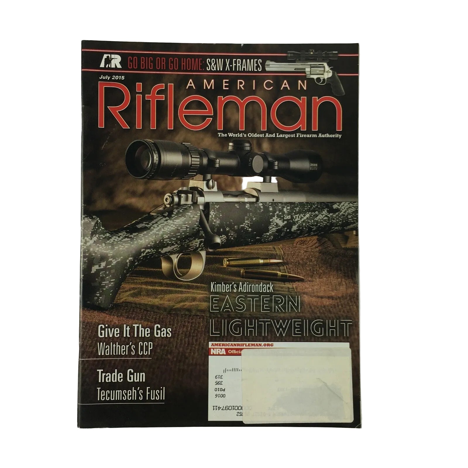 July 2015 American Rifleman Magazine Kimber's Adirondack Eastern Light Weight