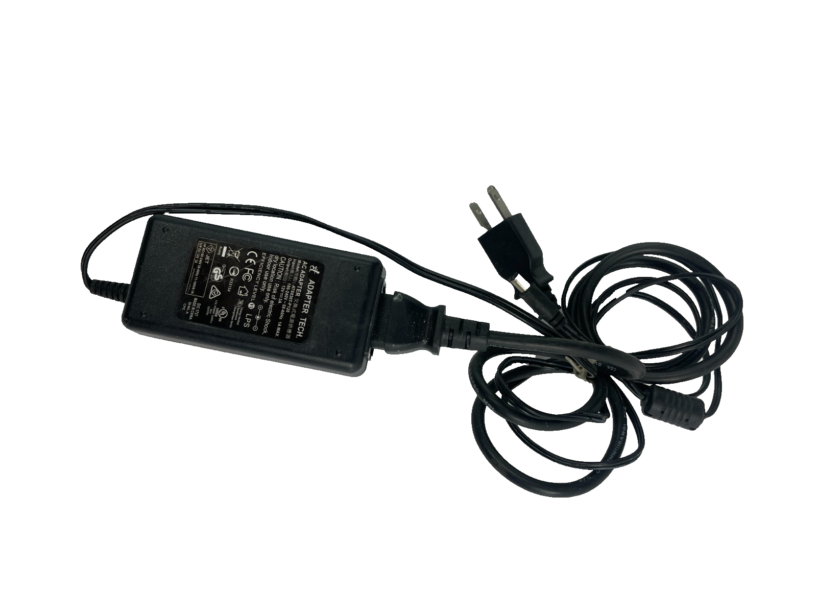 Geniune Adapter Tech Model ATS036T-P120 Output 12V 3A Power Supply Adapter #A78