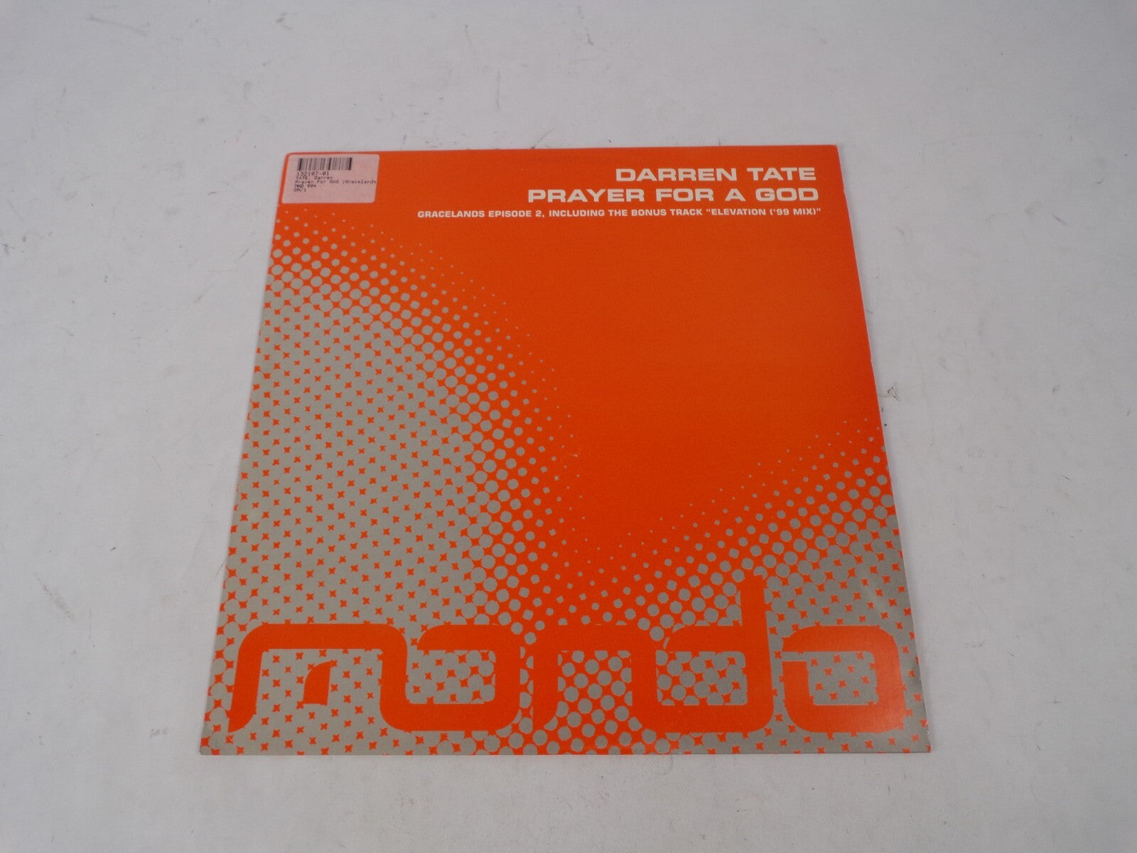 Darren Tate Prayer For A God Gracelands "Elevation 99 Mix" Vinyl Record
