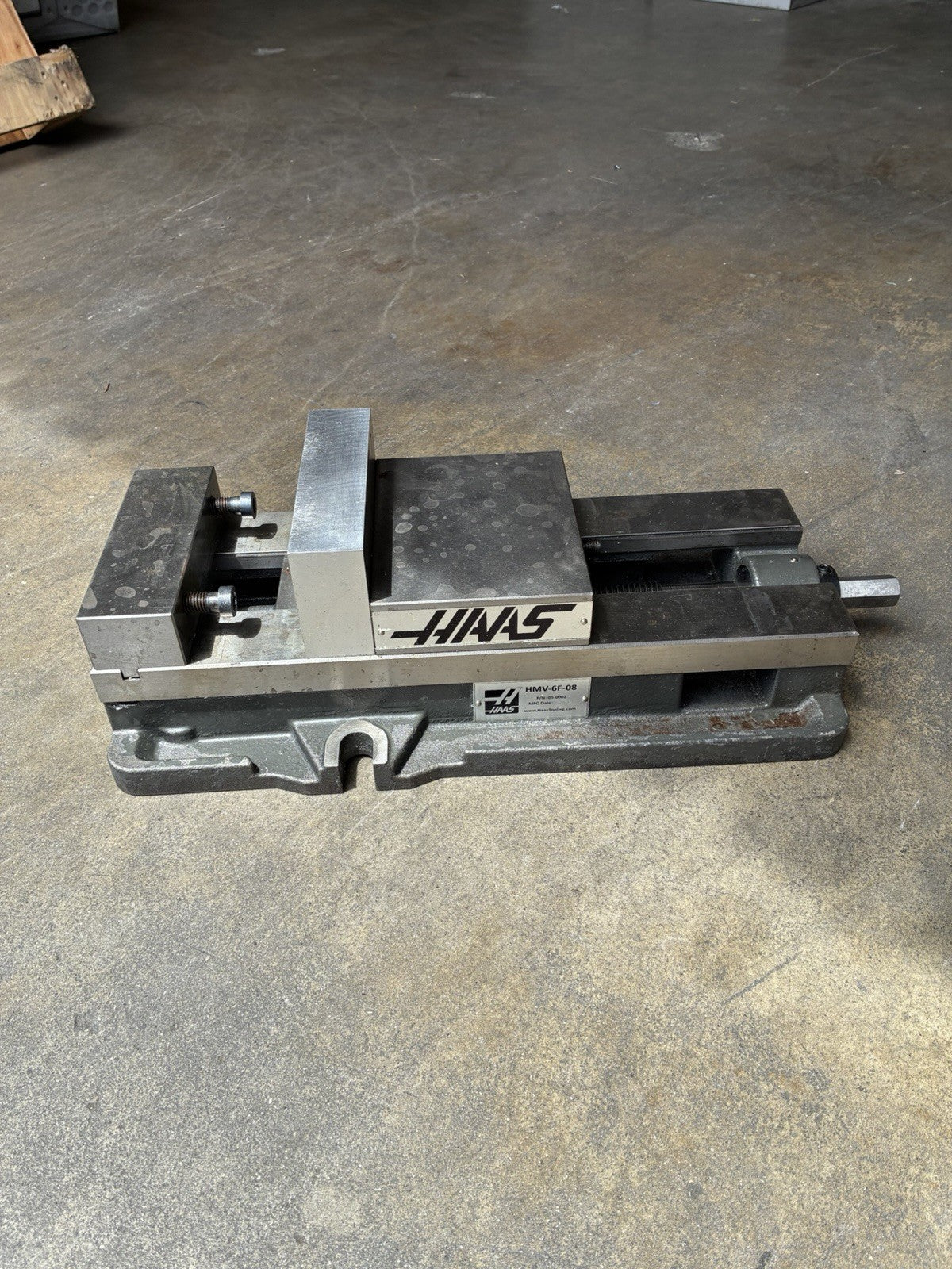 Haas HMV-6F-08 6" CNC Milling Machine Vise 8" Opening P/N 05-0002 Fixed Jaw