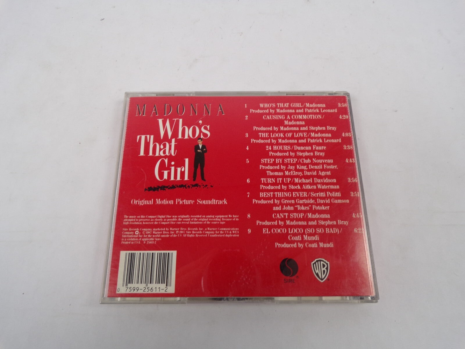 Who's That Girl Original Motion Picture Causing A Commotions The Look Of CD#26