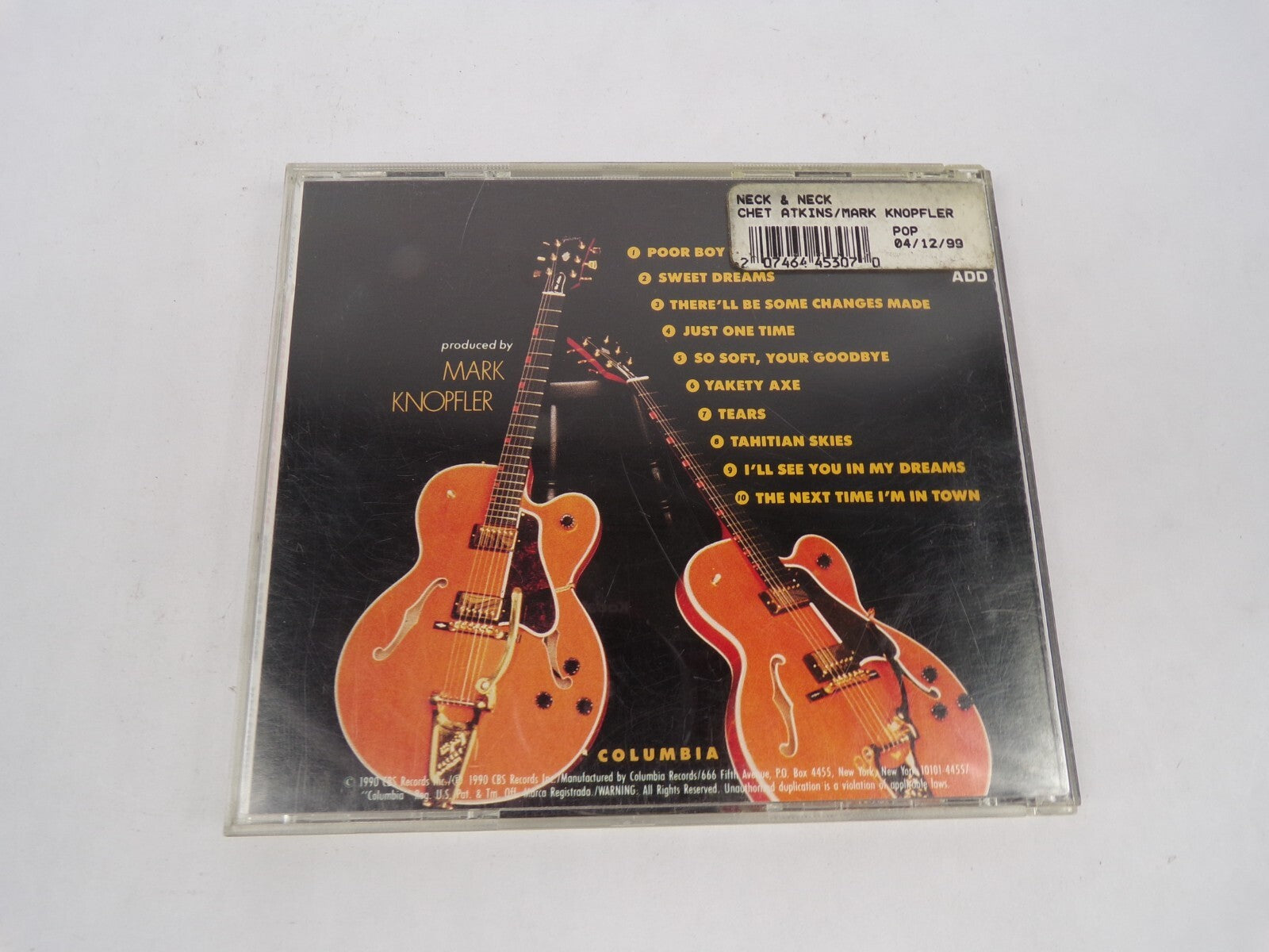 Chet Atkins Mark Knopfler Neck And Neck Columbia Poor Boy Sweet Dreams JustCD#63