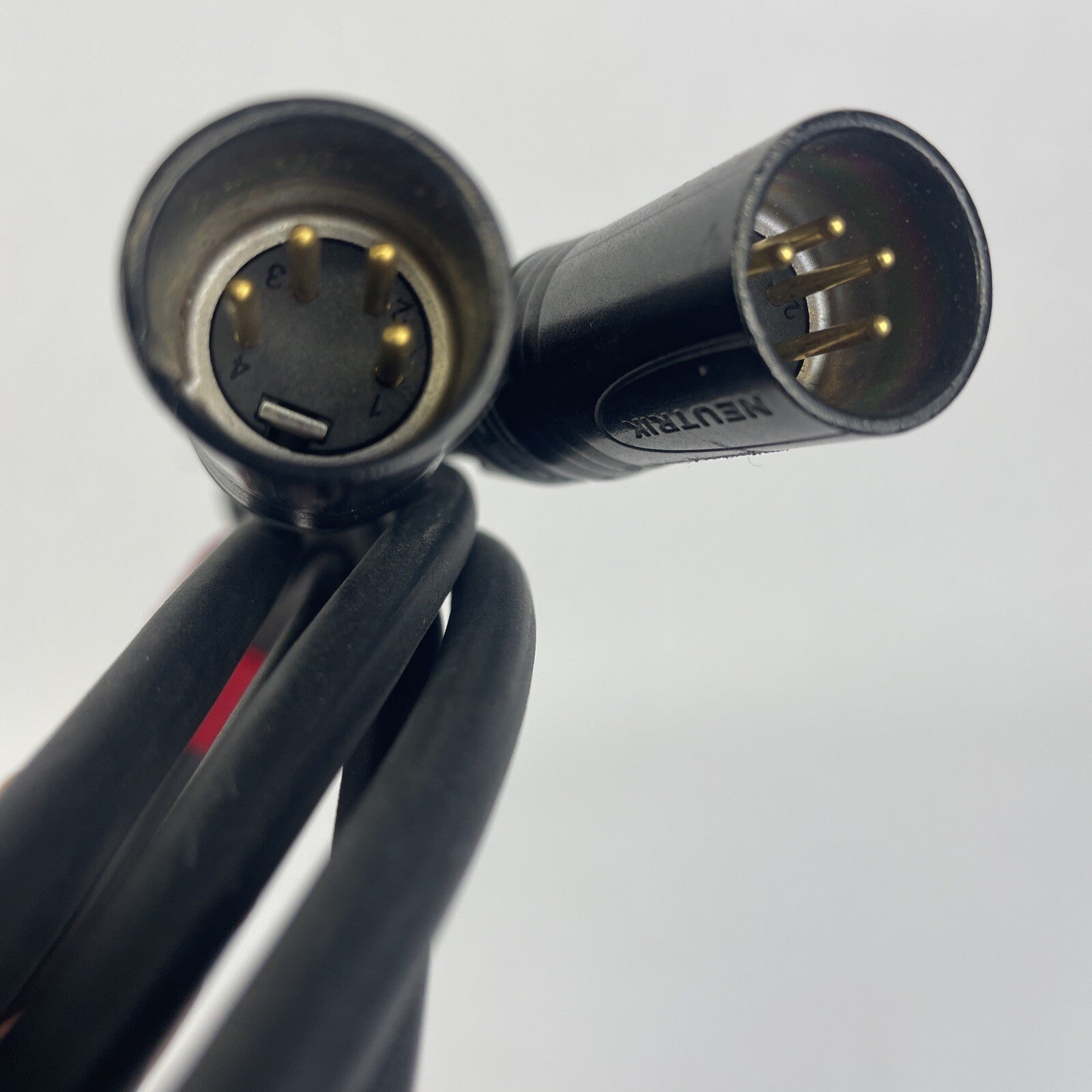 LEMO 8 PIN Female to 2 X 4-pin XLR Male Black Gold cable, 10 FT