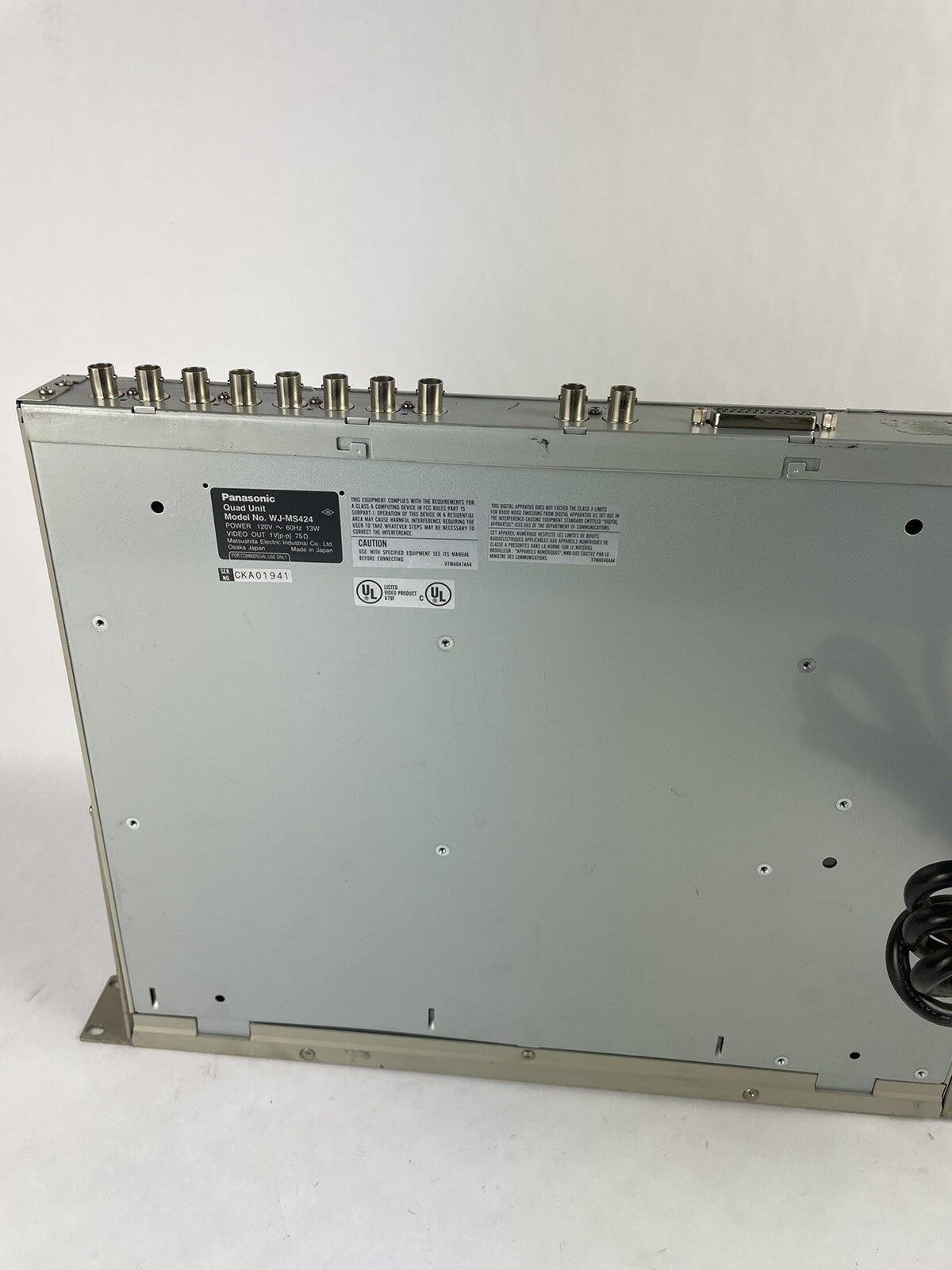 Panasonic WJ-MS424 Quad System 4CH Input Color Digital Video Multiplexer Rack
