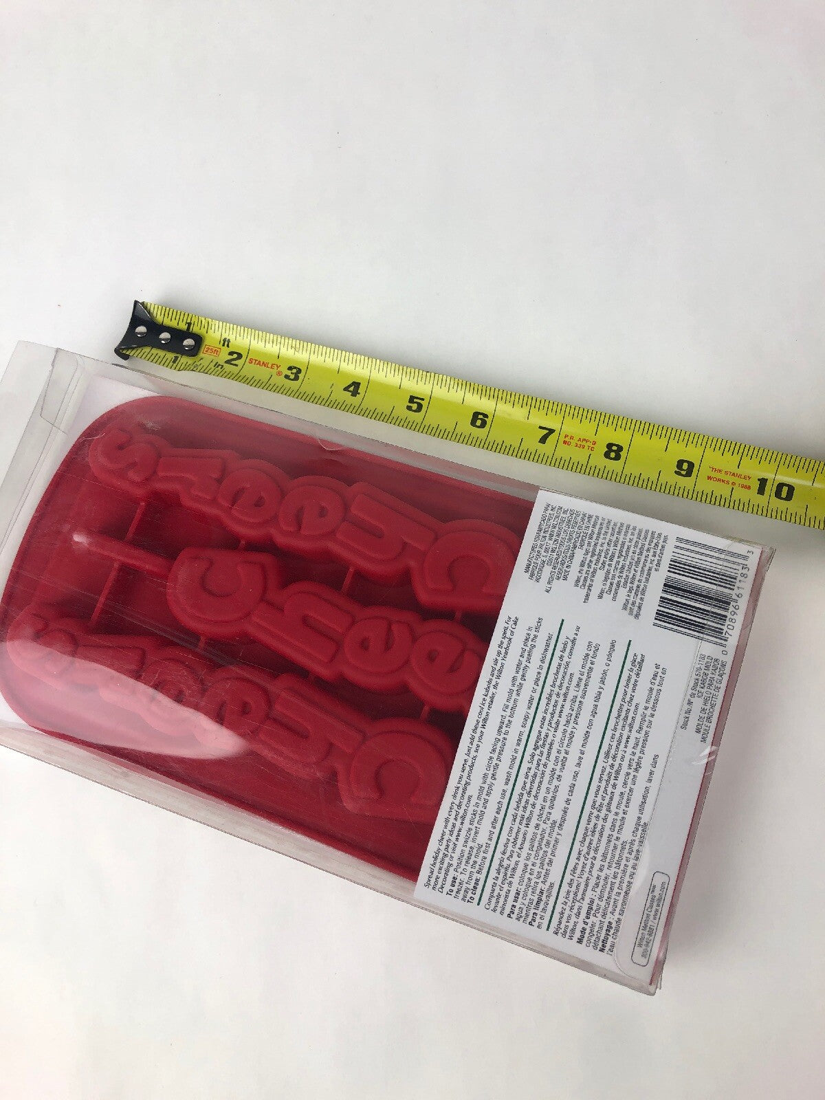 2 x Wilton CHEERS Ice Kabob Mold Red Silicone Tray Swizzle Stick -Party Favorite