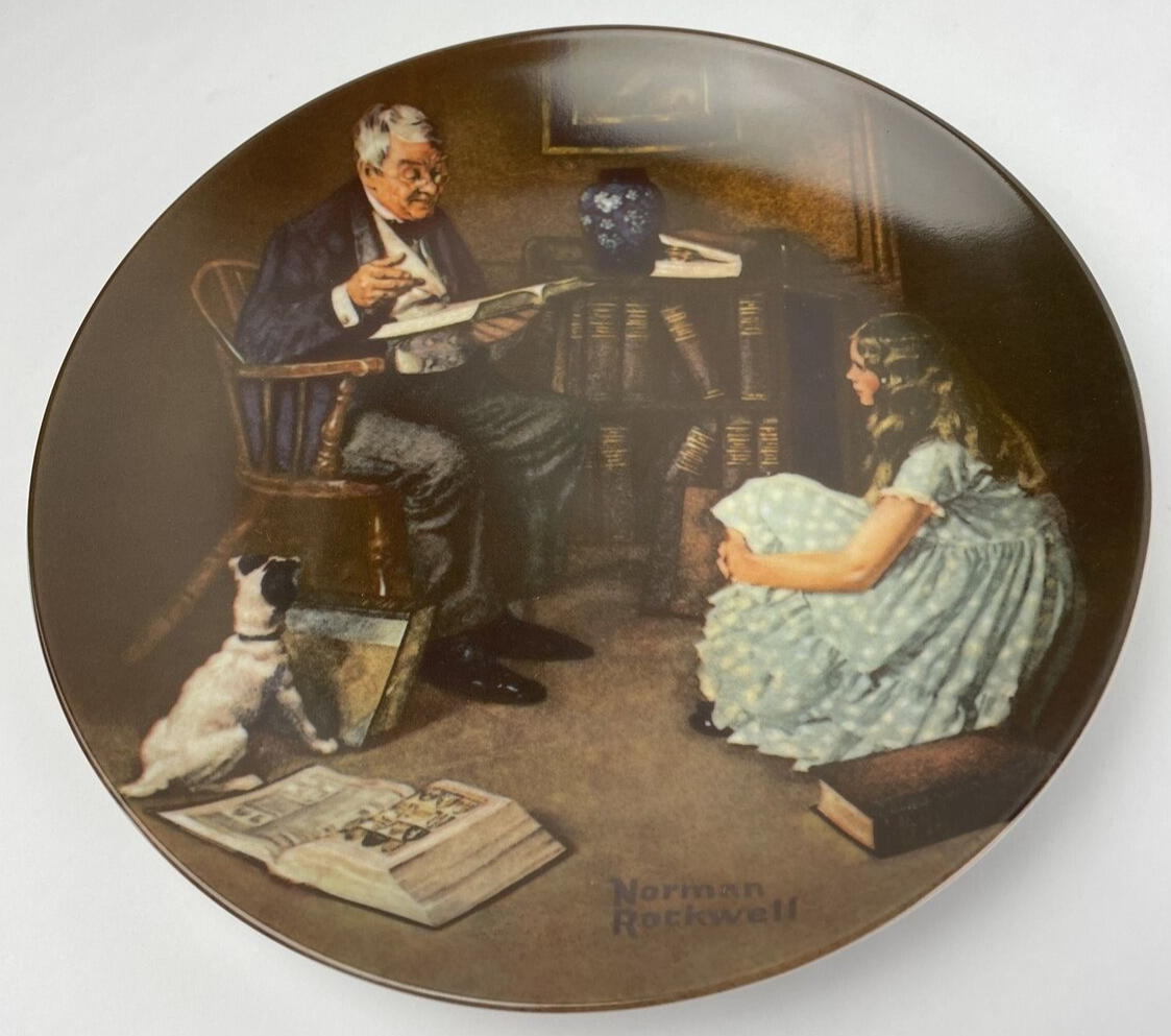 Norman Rockwell, Edwin Knowles Collection, The Story Teller, 1983 AC 7636