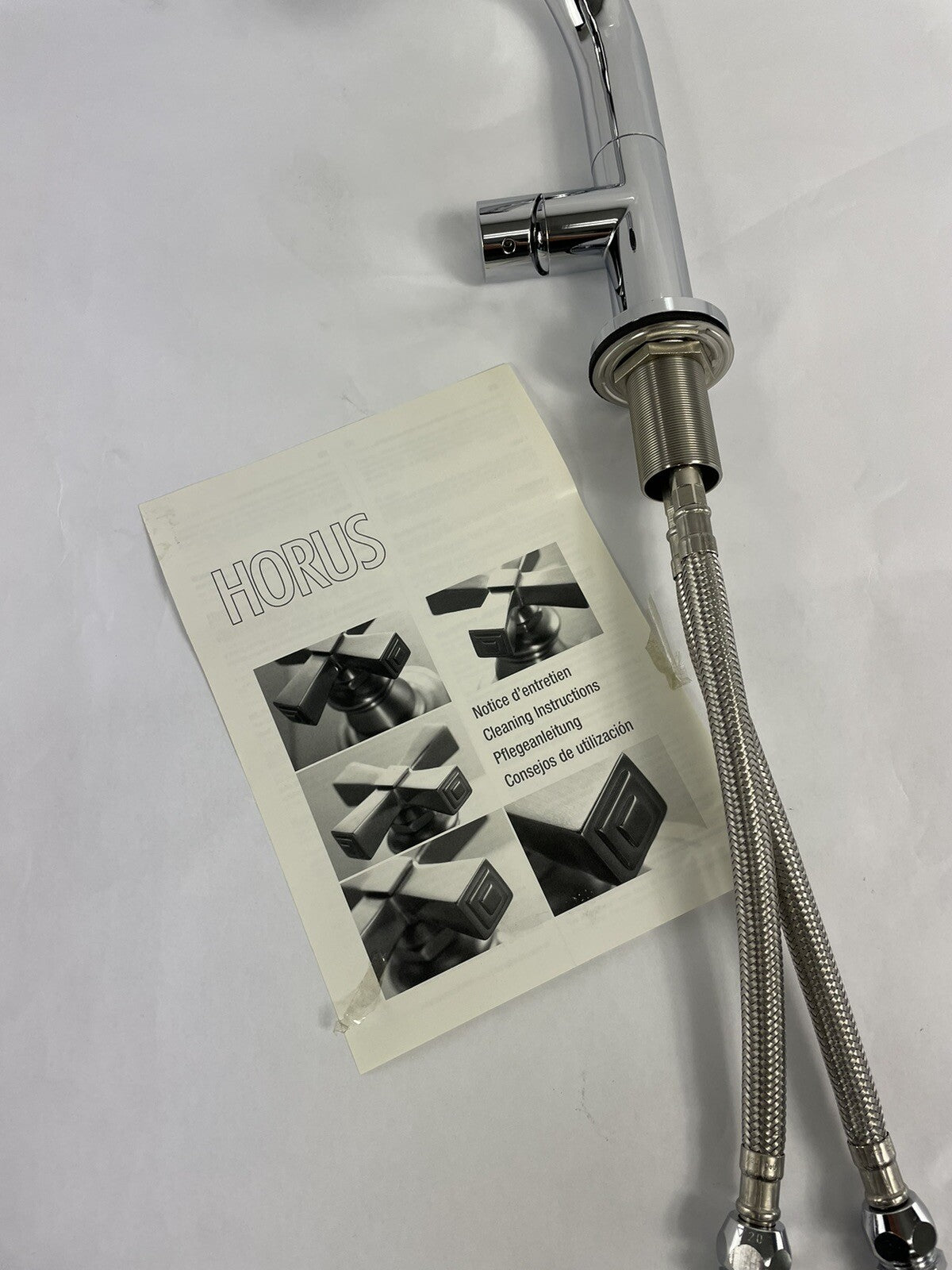 Polished Chrome Single Control Bathroom Faucet Horus Knick Collection