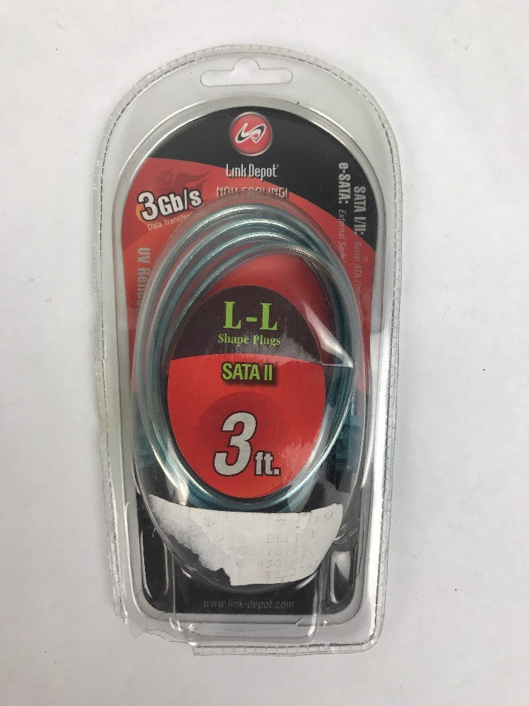 SATA2-3-UVB Blue 3FT SATA II Link Depot Cable New Deal