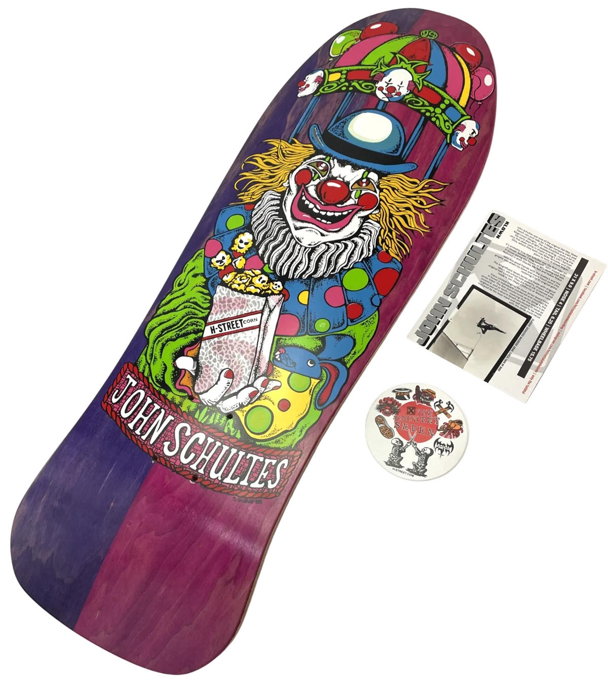 H-Street John Schultes A Series Clown skateboard deck limited edition #07 of 136