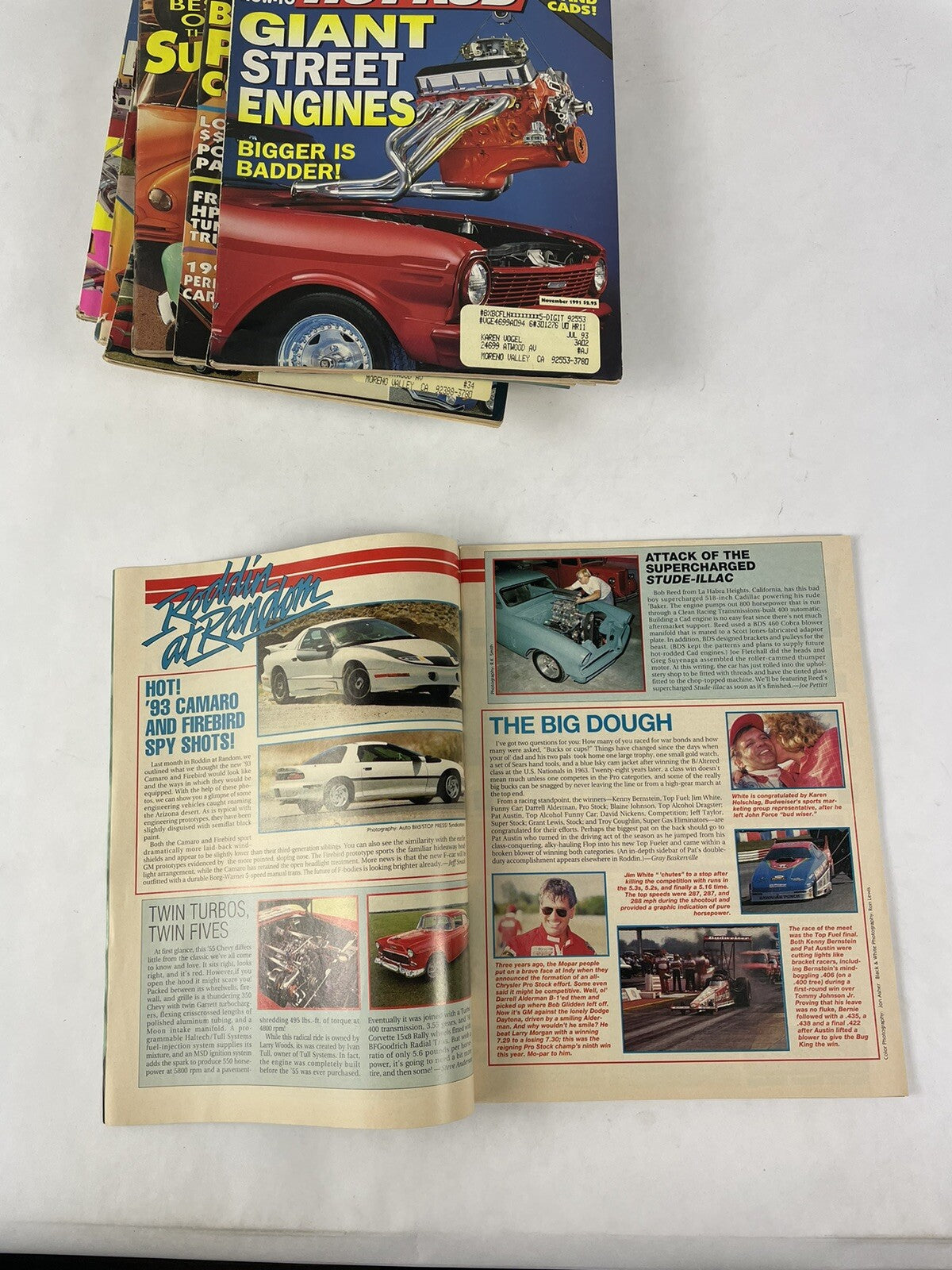 Lot of 12: VINTAGE HOT ROD MAGAZINES Complete Full Set 12 issues Jan to Dec 1991