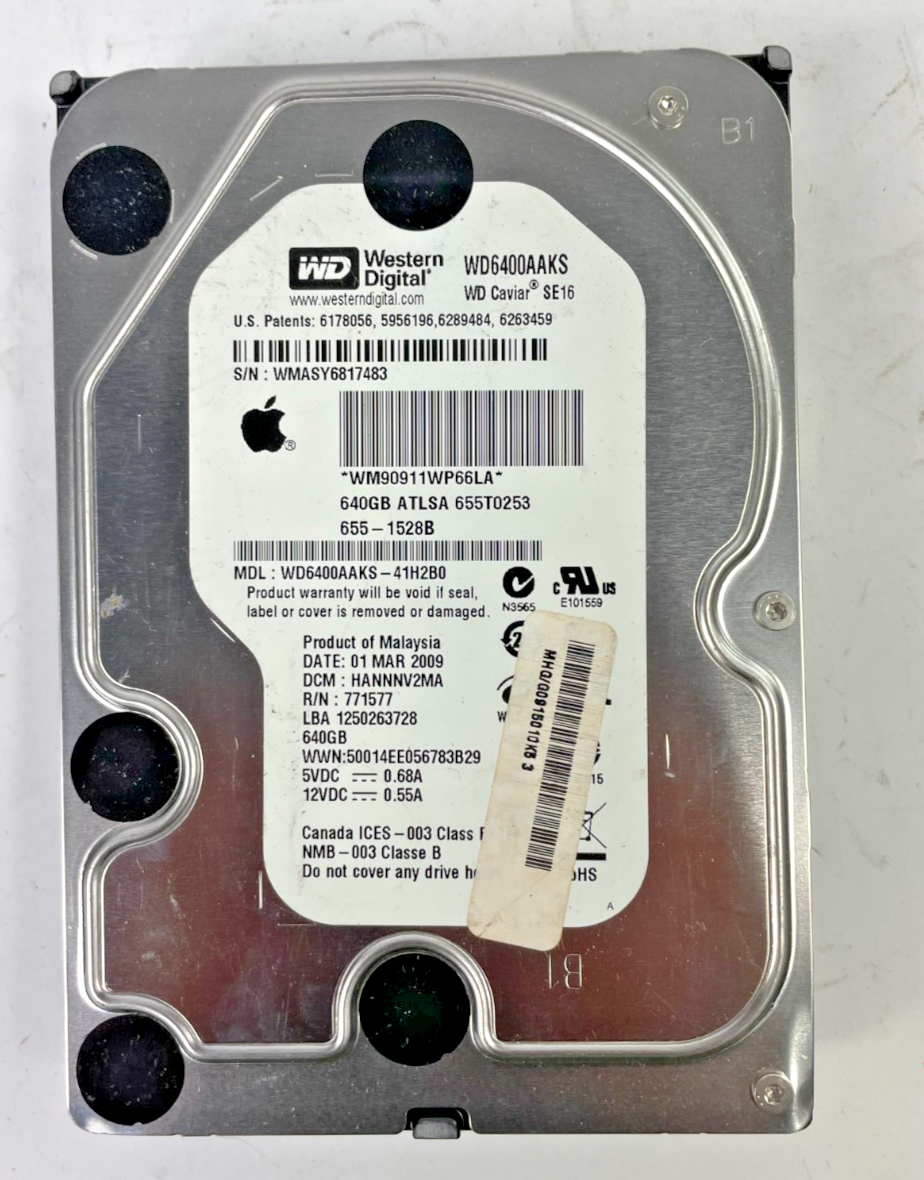 Western Digital WD Caviar SE16 – 640GB SATA 3.5" HDD (WD6400AAKS)