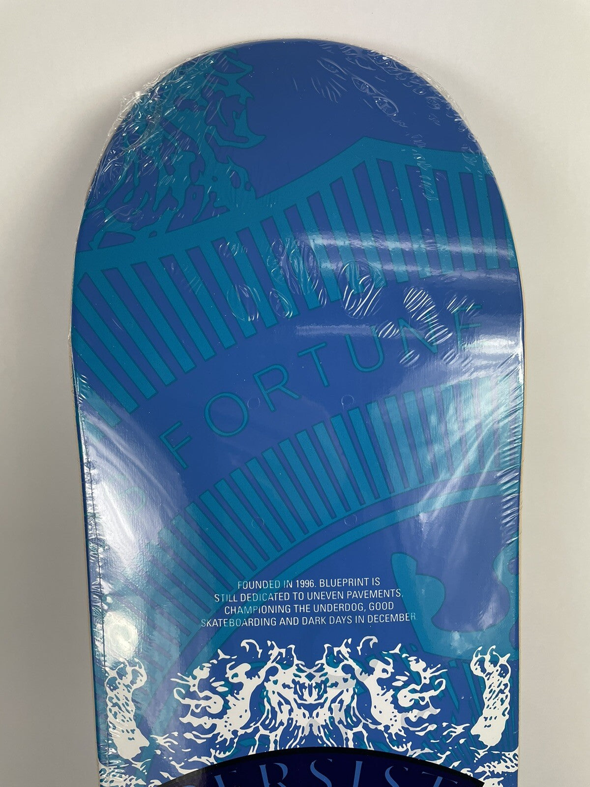 BLUEPRINT skateboards deck 8" RARE quality Courage Color Bright Blue