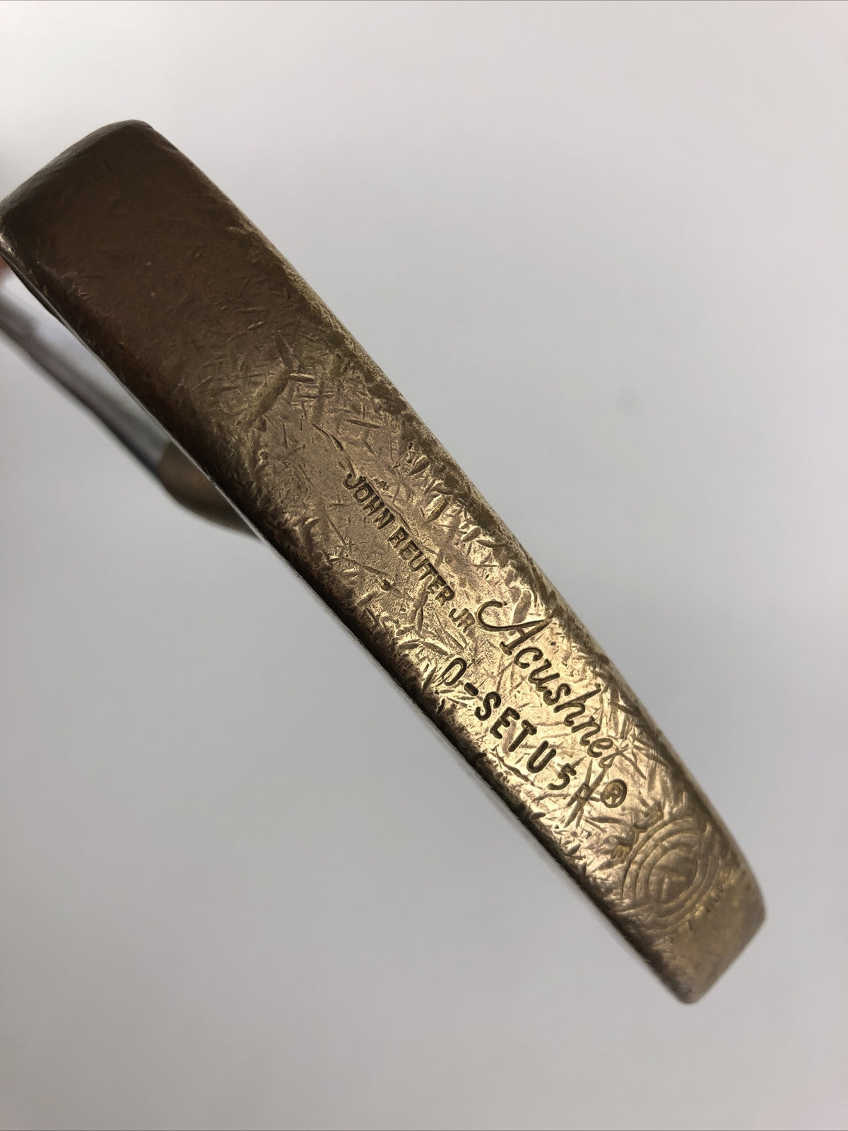 Vintage Acushnet Bulls Eye Flange FL O-SET M-5-S Putter 35" RH Leather Grip