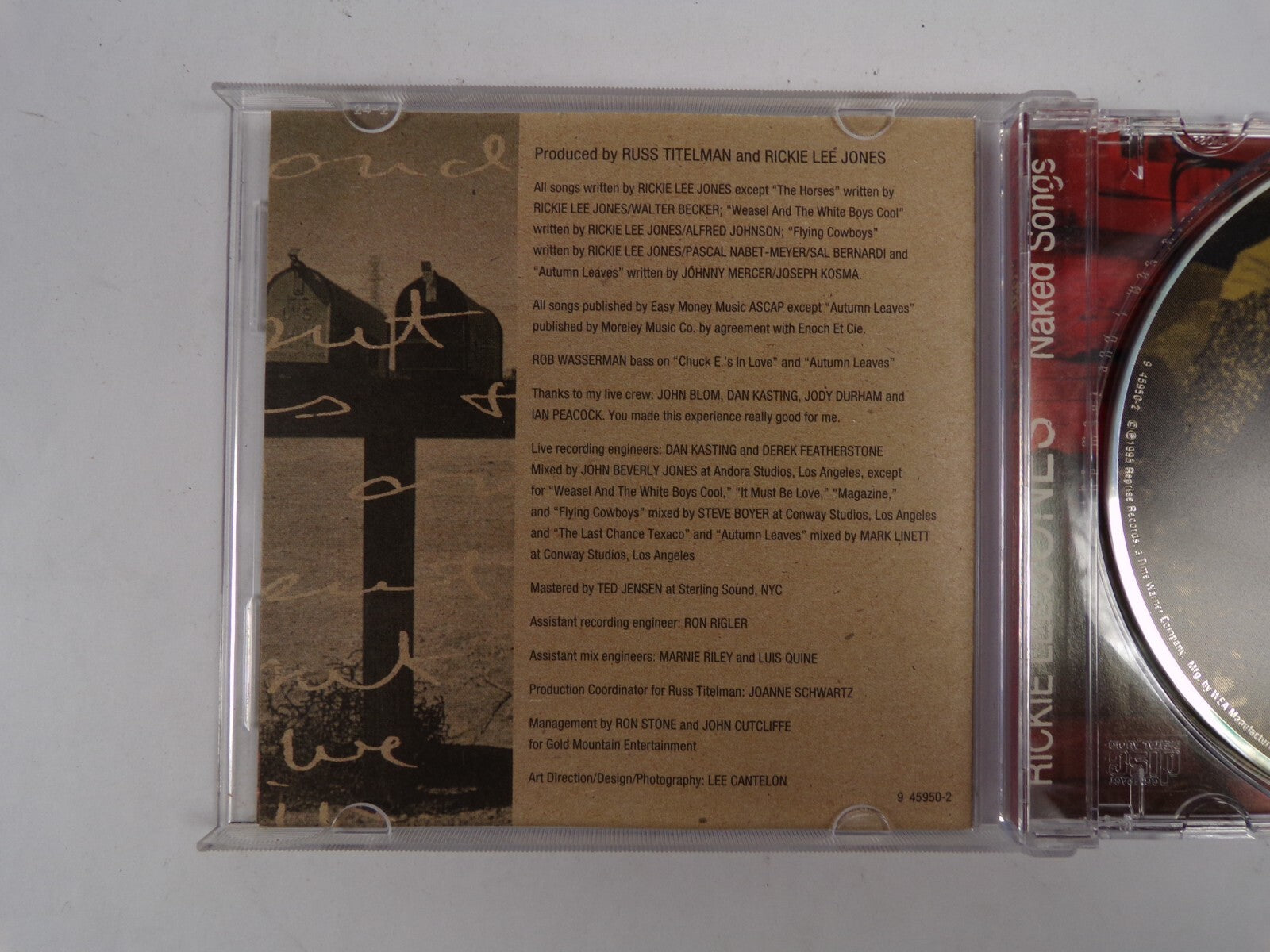 Rickie Lee Jones Live and Acoustic Naked Songs Autumn Leaves Coolsville CD#38