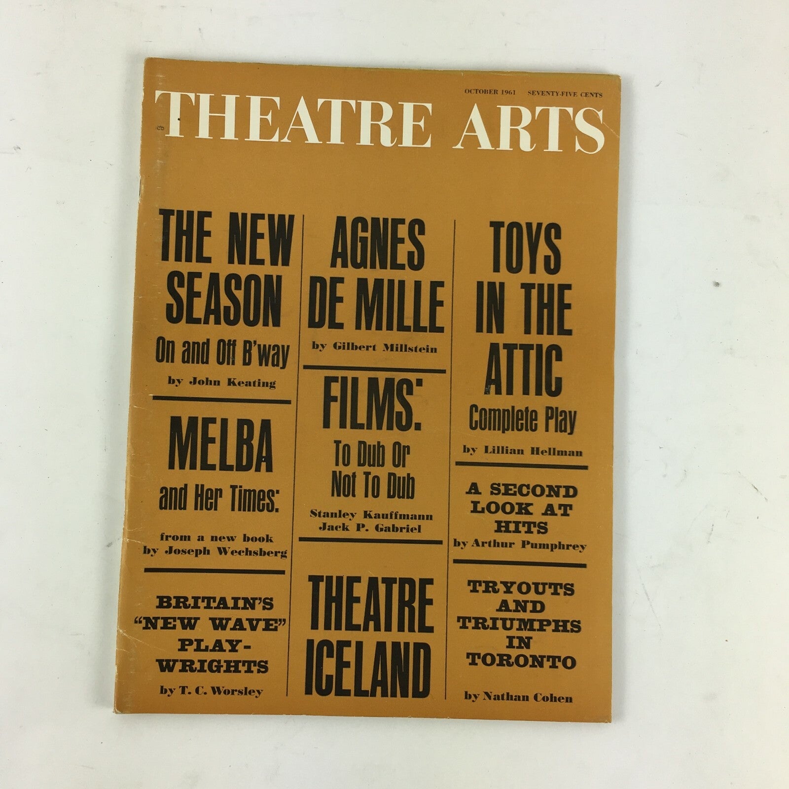 October 1961 Theatre Arts Magazine The New Season Agnes De Mille Theatre Iceland