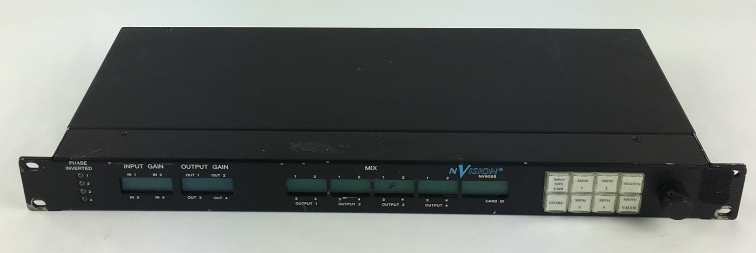 NVision NV9055 Control Panel w/4 Green Audio Connectors