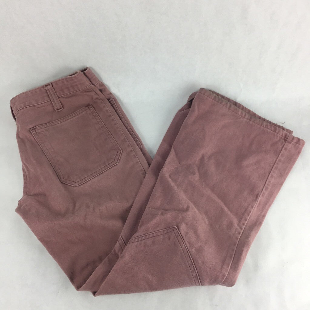 Contur Slacks Womens Straight Leg Pants Salmon Pink Zip Fly Flat Front Pocket 30