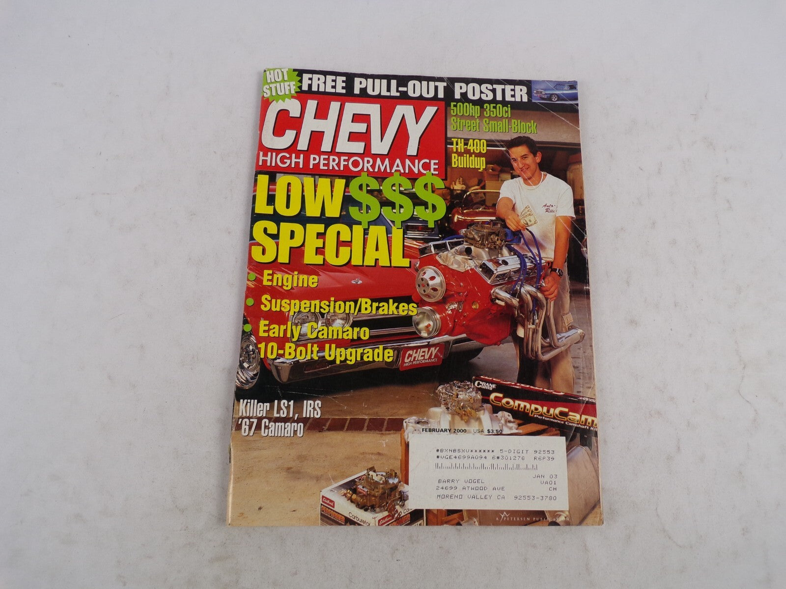 February 2000 Chevy High Performance Low $$$ Special Free Pull-Out Posterr Engin