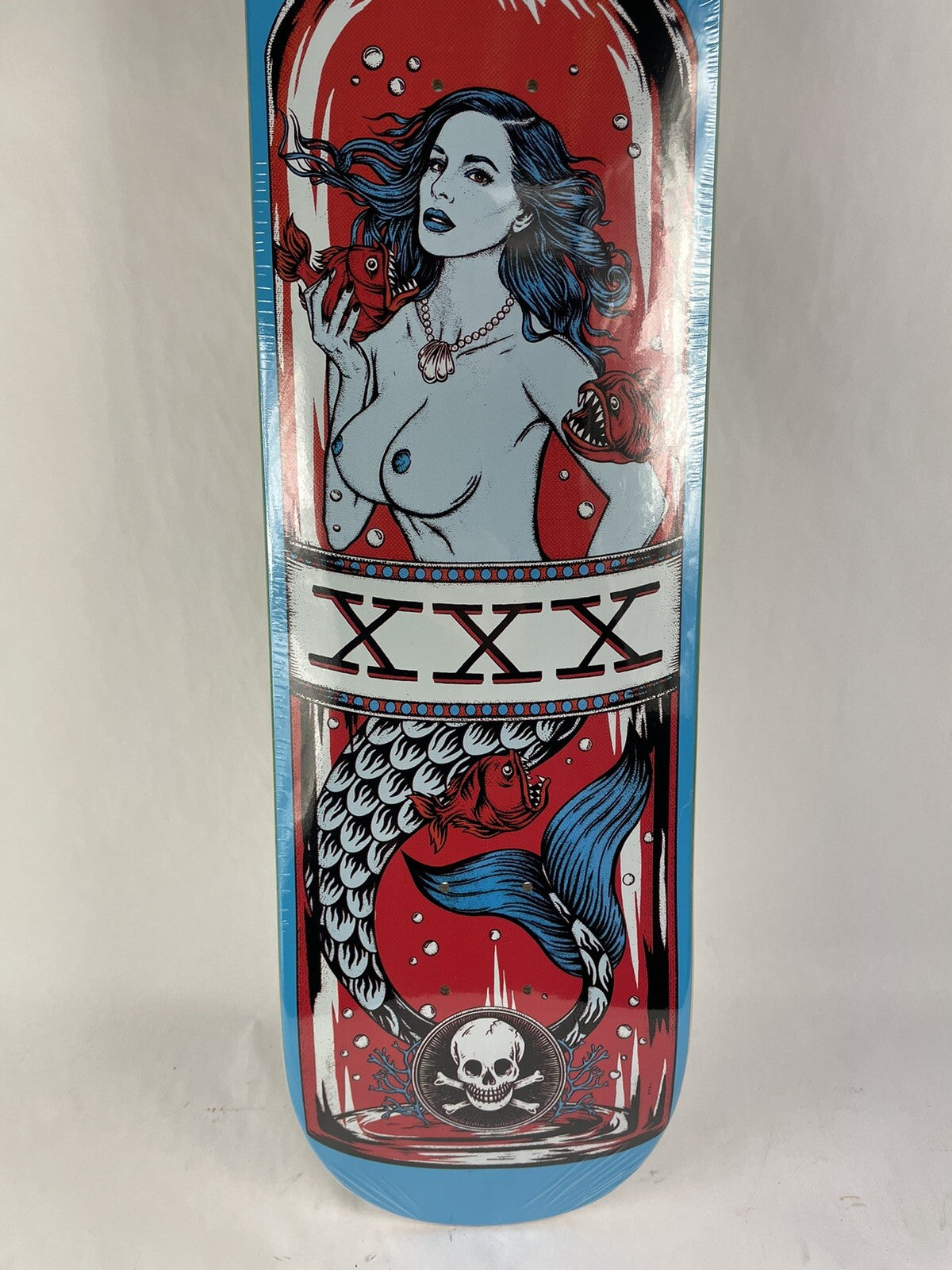 Patrick Melcher Mermaid BLUE Pro Death Skateboards 8.25 " Tapered Square FA Nose
