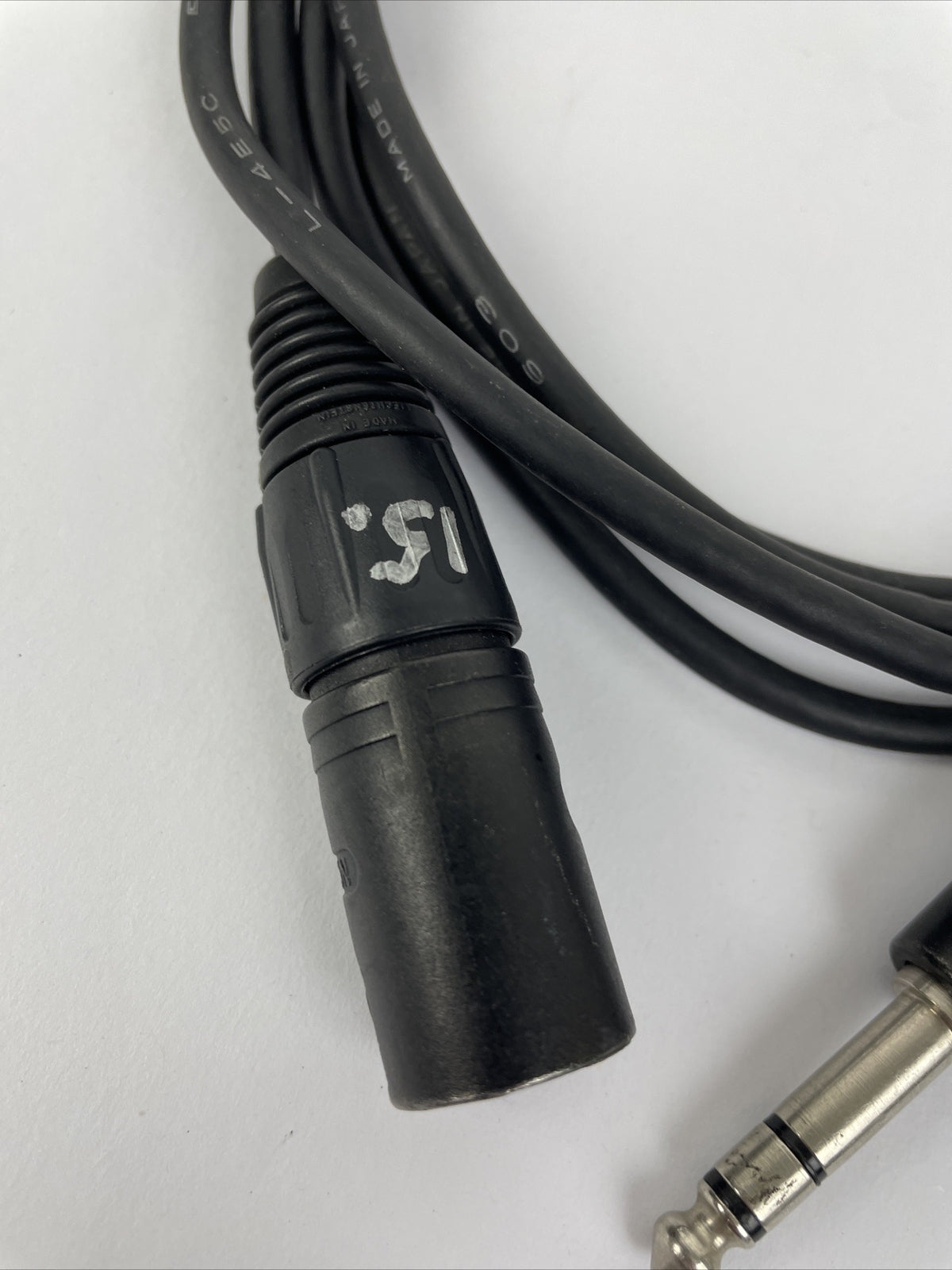 NEUTRIK Black 7ft Gold XLR 3-Pin Male - 1/4" Stereo Plug Shield Microphone Cable