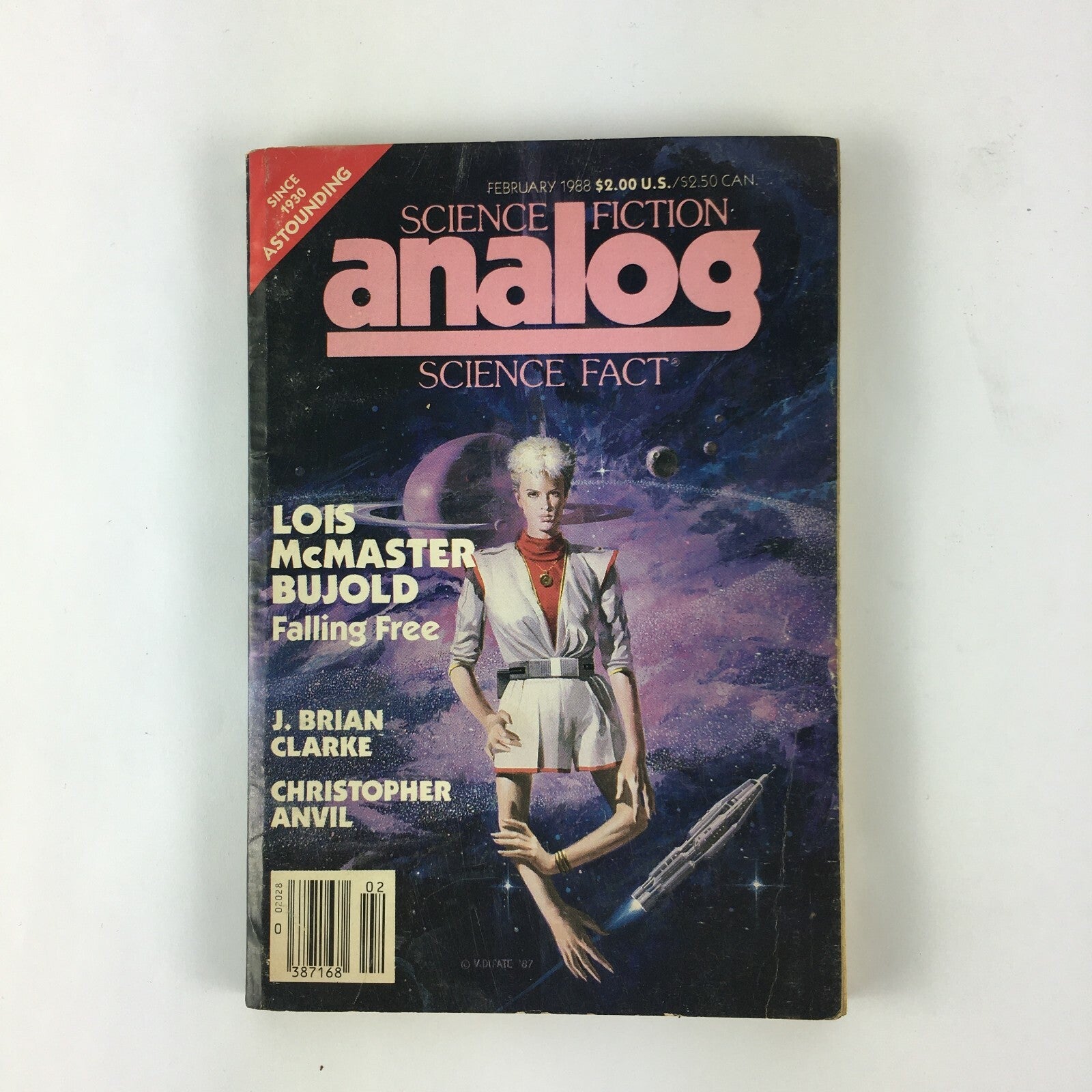 February 1988 Analog Science Fiction Fact Magazine Lois McMaster Bujold J.Brian