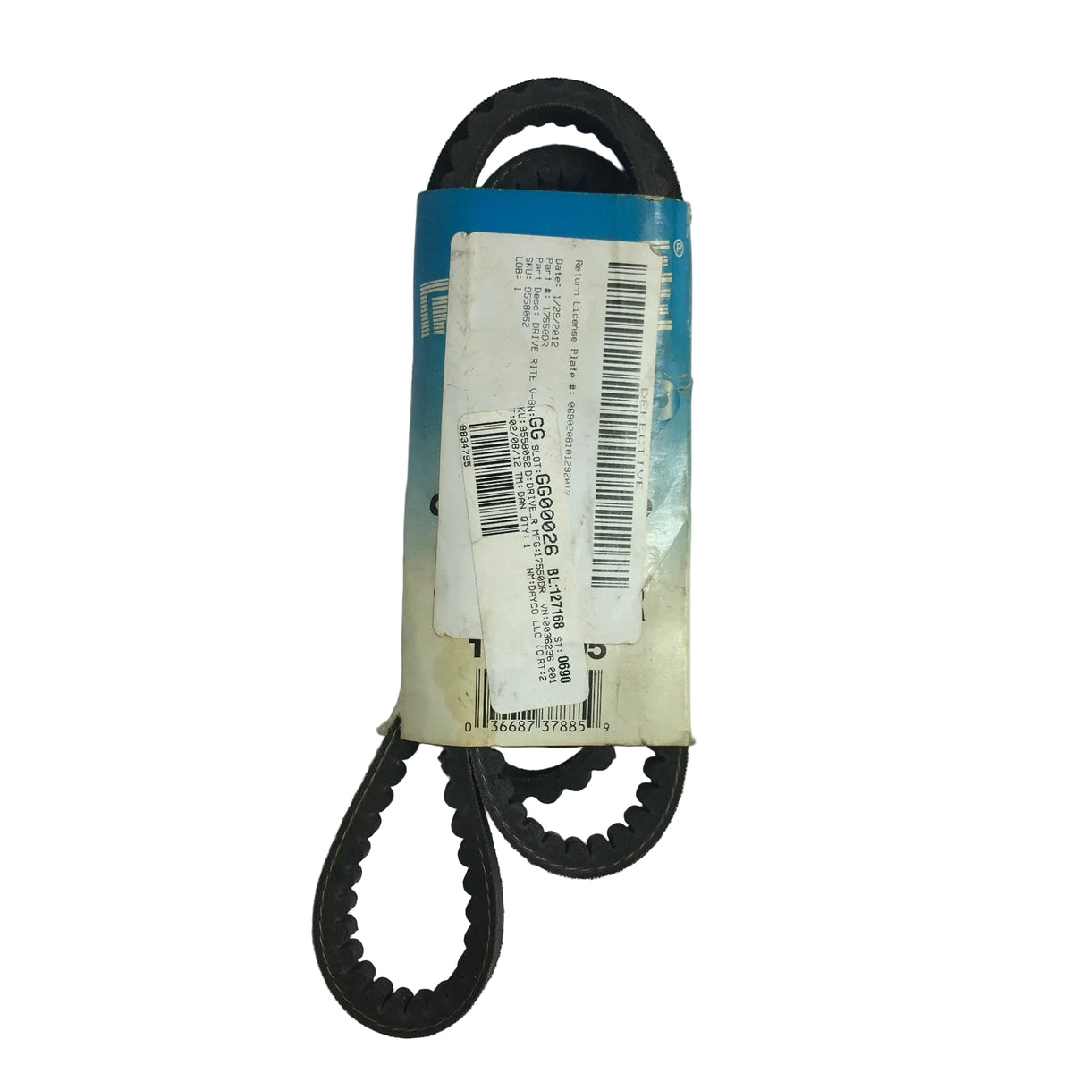 Drive Rite 17550DR automotive V-belt OEM replacement 9558052 reinforced EPDM accessory drive belt for reliable engine performance A7