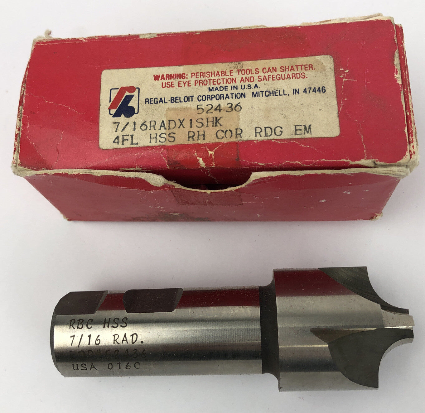 Regal Beloit Corp. RBC HSS 7/16 RAD. EDP# 524 36 USA - LOOK
