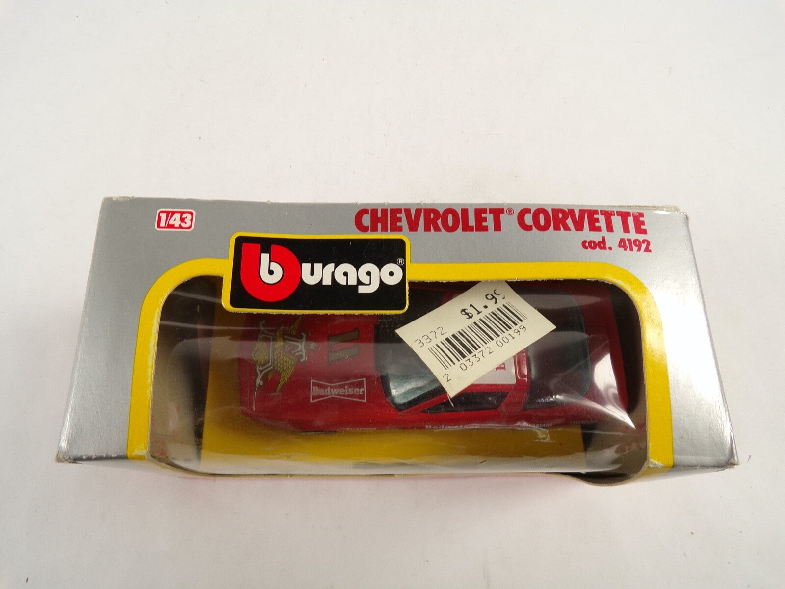 Burago Chevrolet Corvette Cod 4192 1/43 1:43 Scale Red