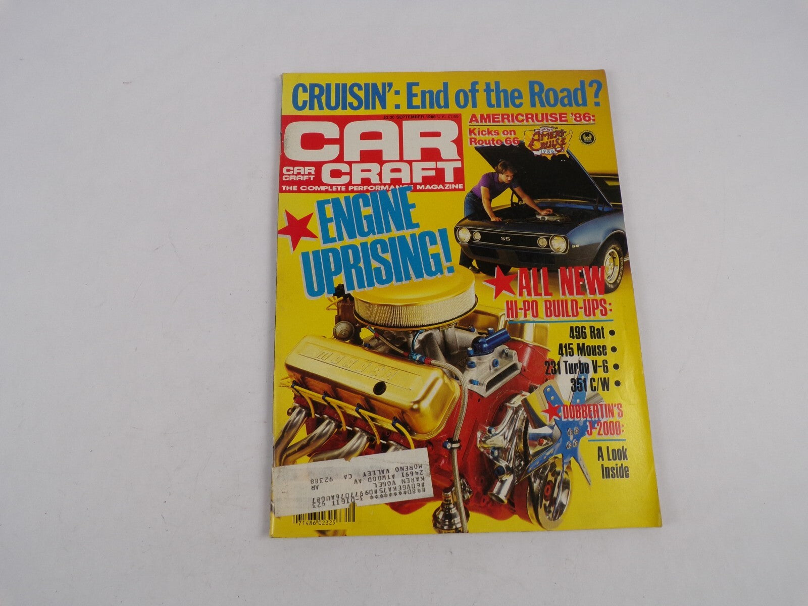 September 1986 Car Craft Engine Uprising! Cruisin': End Of The Road? Americruise